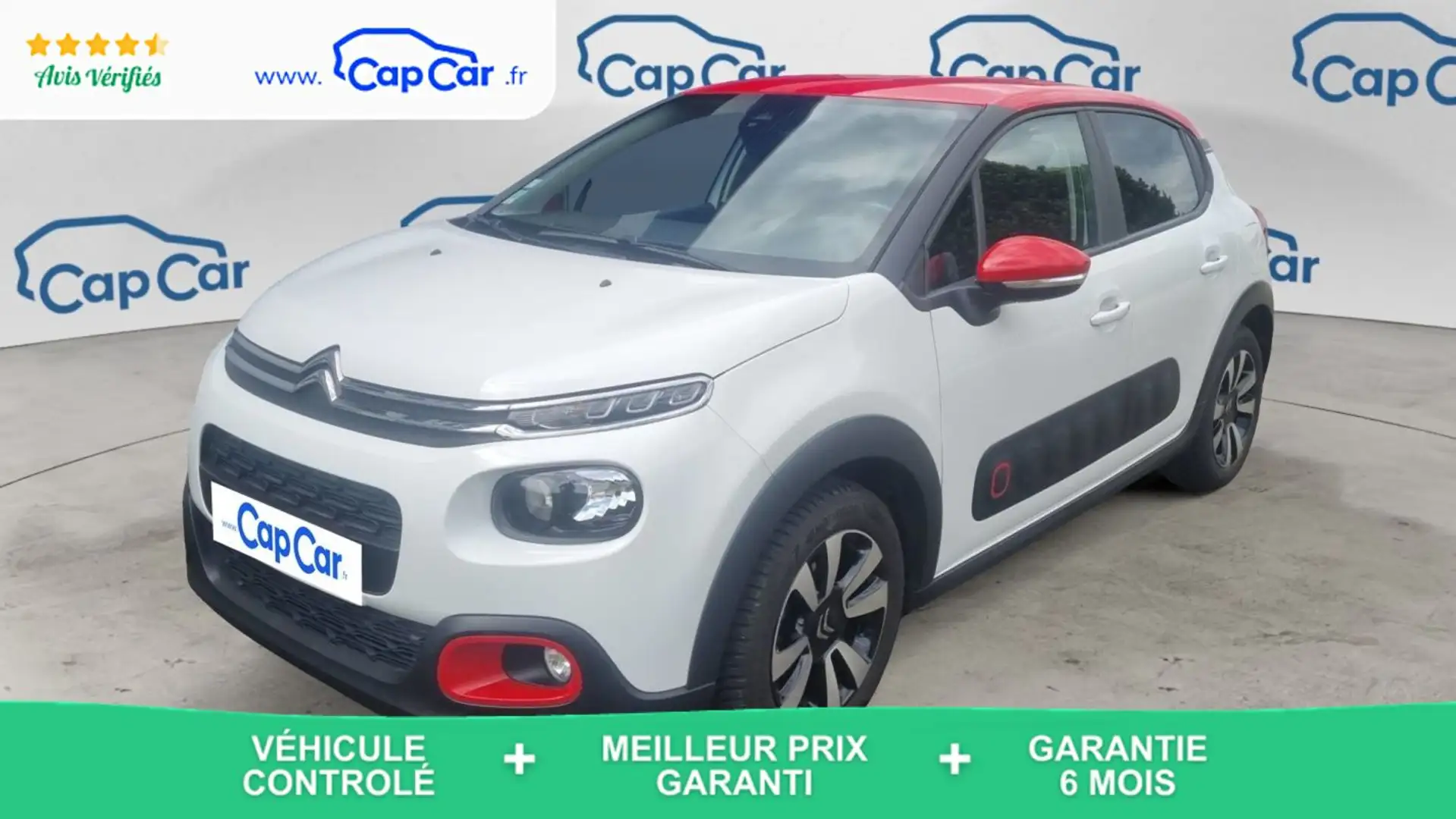 Citroen C3 III 1.2 Puretech 82 Feel Business - 5 places Blanc - 1