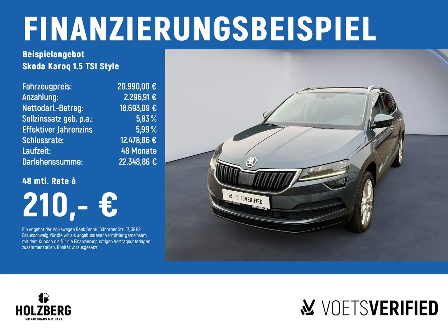 Skoda Karoq 1.5 TSI Style PANO+AHK+ACC+RFK Grau - 2