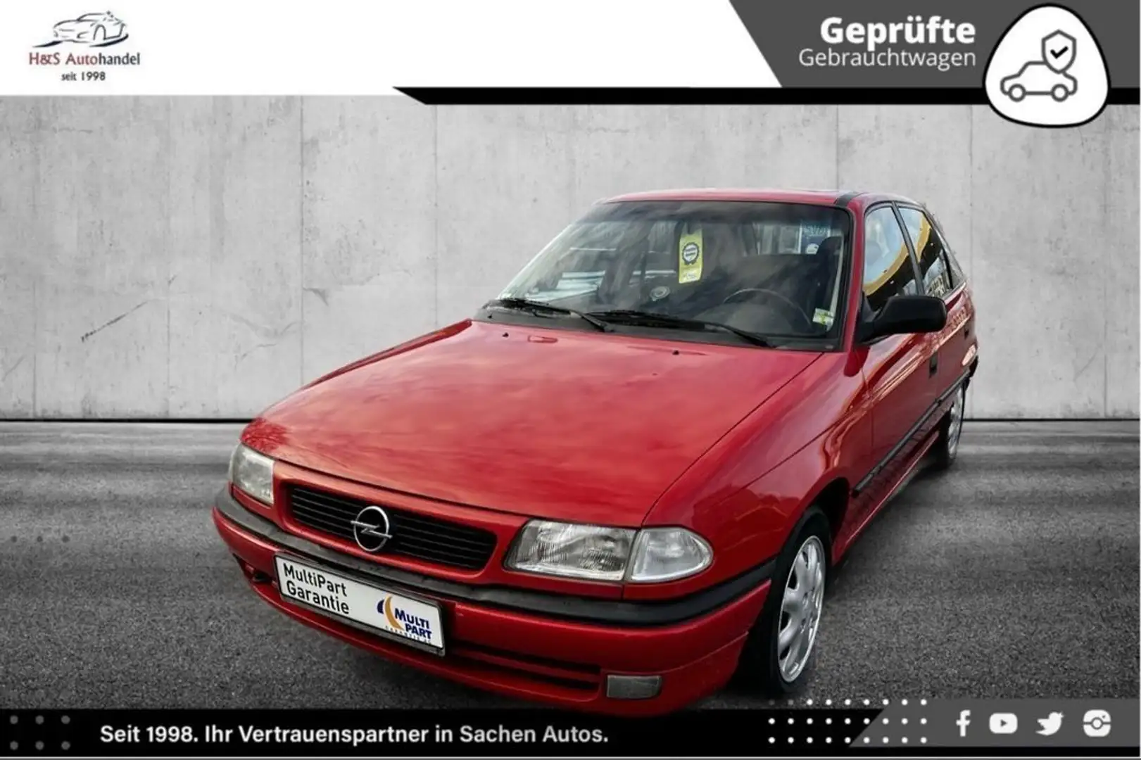 Opel Astra F 1.6 Motion 1.HAND SCHIEBED TÜV 06.25 Czerwony - 2