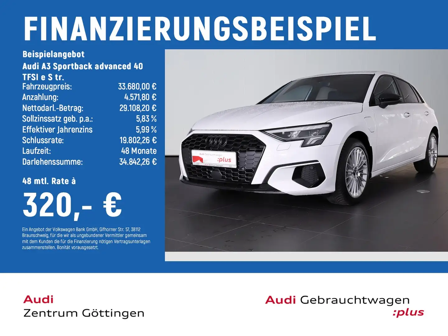 Audi A3 Sportback advanced 40 TFSI e S tr. AHK+SOUND Weiß - 2