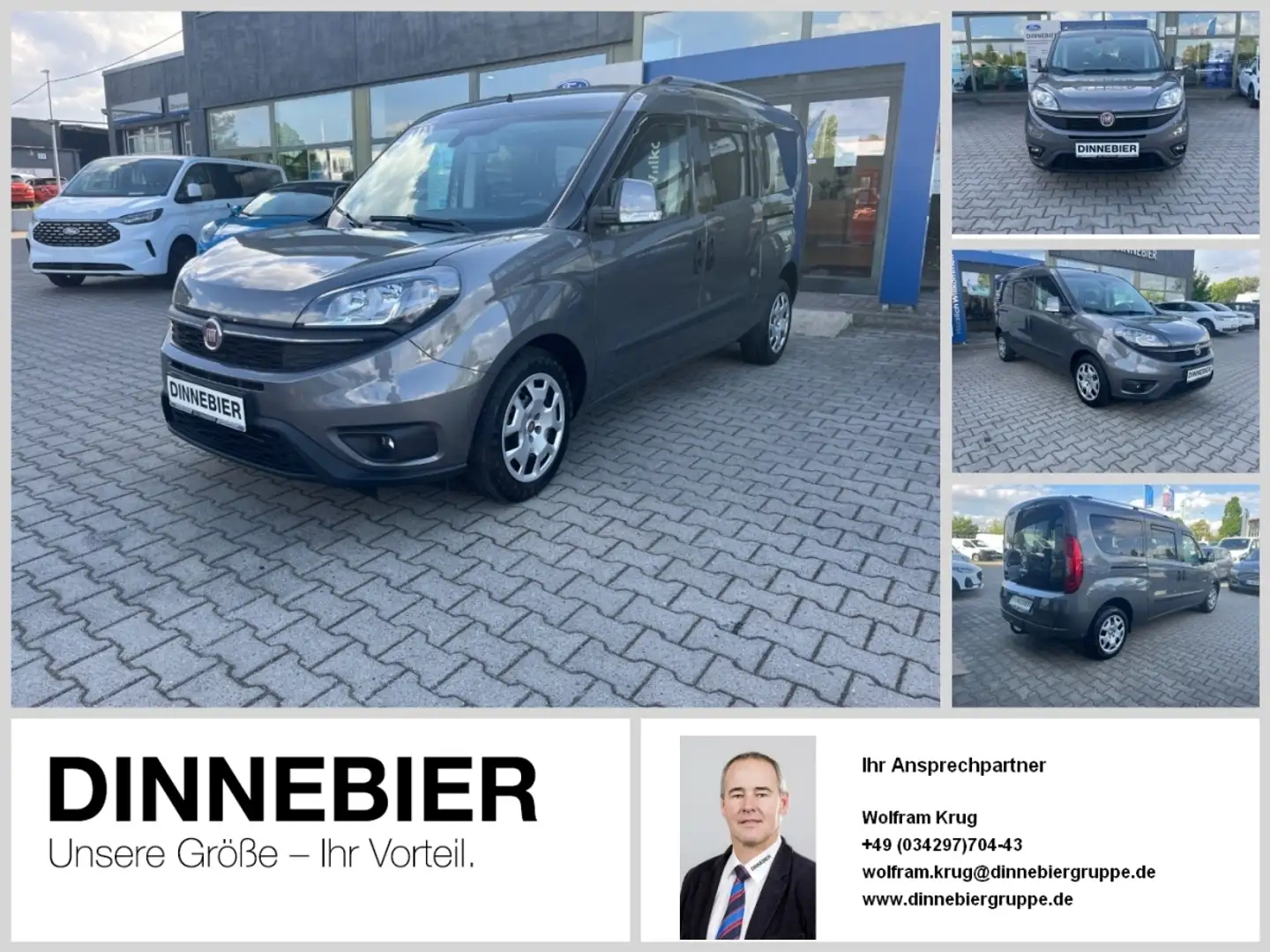 Fiat Doblo SX Maxi Kombi  Kamera+AHK+Tempomat Grau - 1