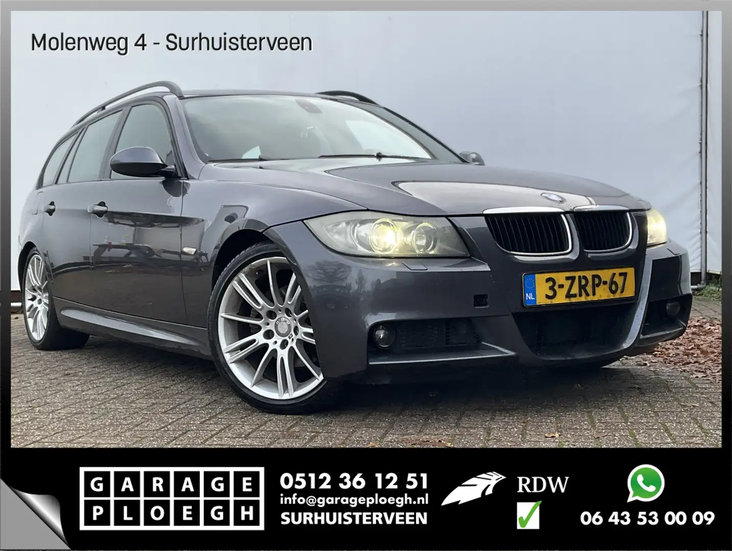BMW 320 3-serie Touring 320d M-sport Leer Airco Cruise Tre Szary - 1
