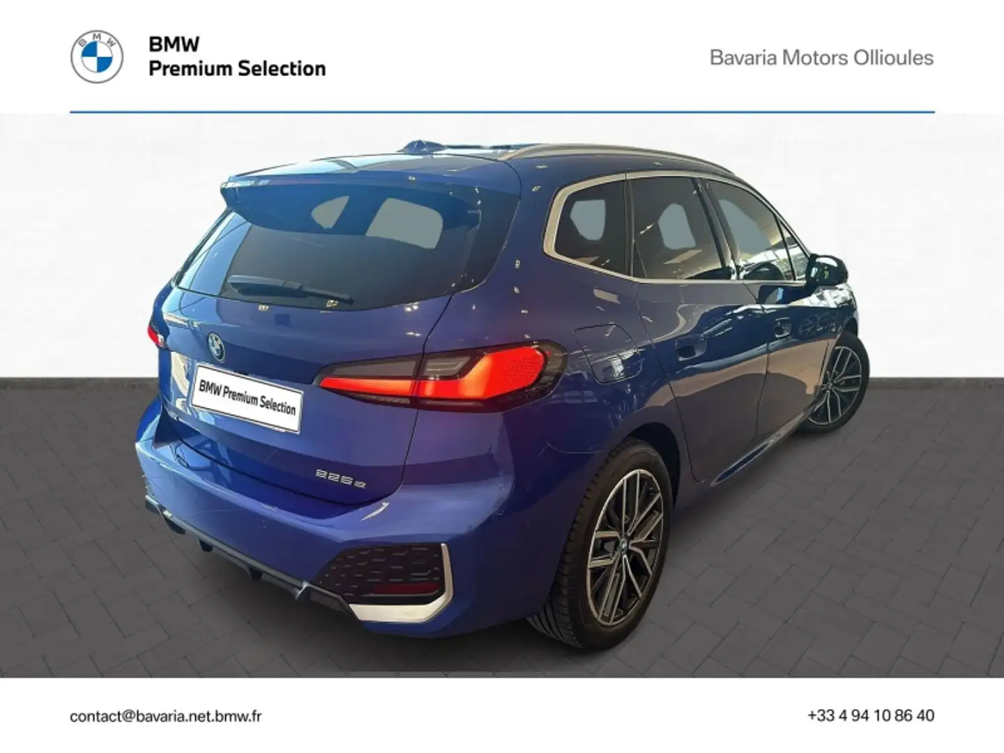BMW 225 225e 245ch xDrive M Sport DKG7 Bleu - 2