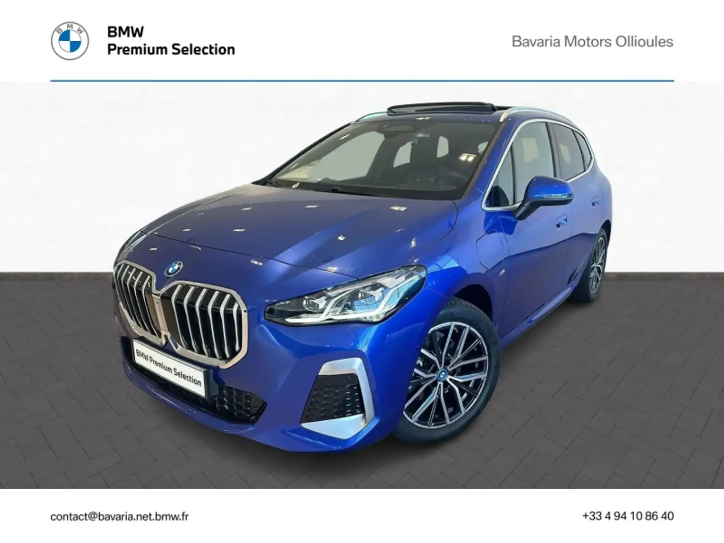 BMW 225 225e 245ch xDrive M Sport DKG7 Bleu - 1