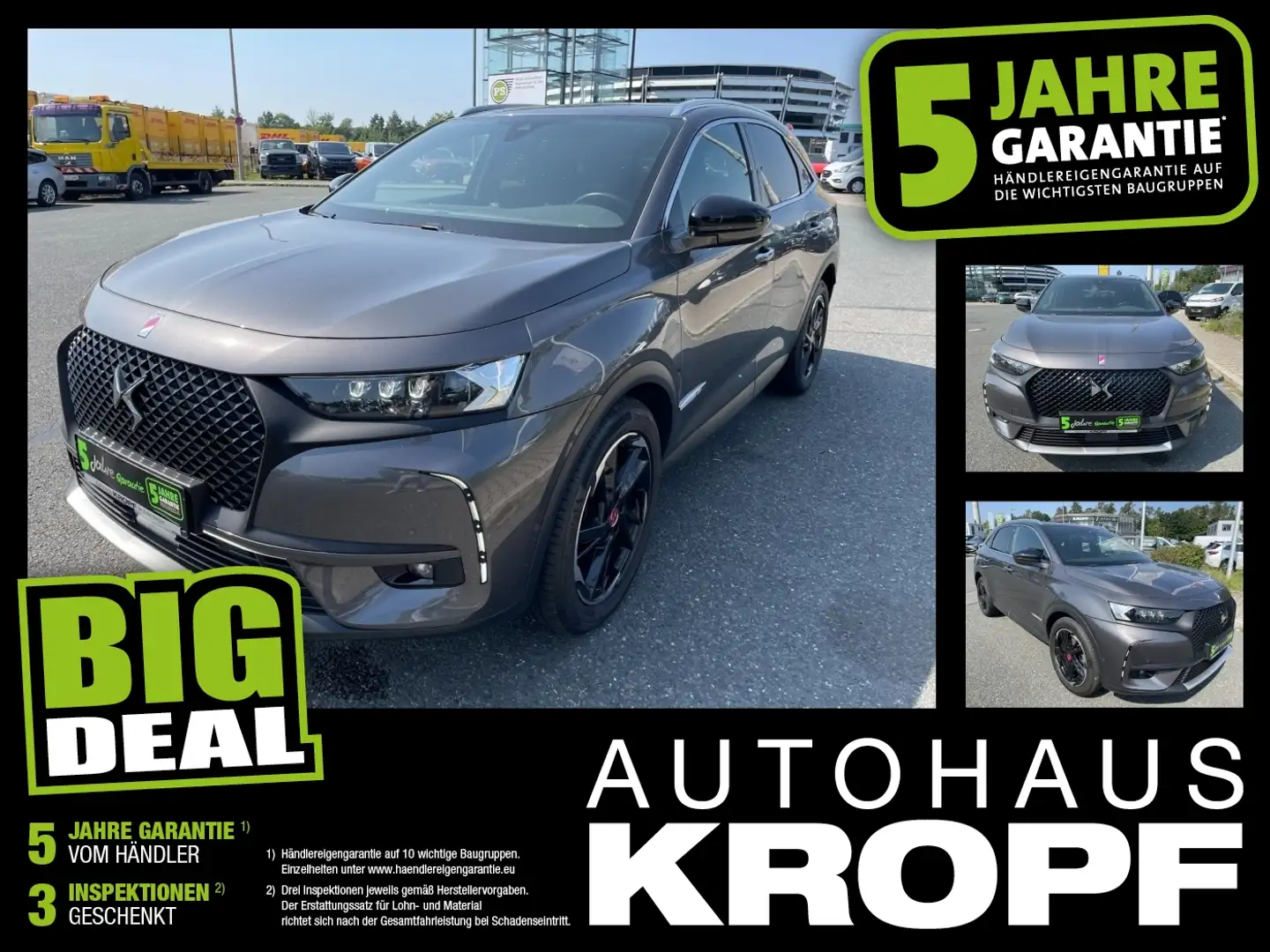 DS Automobiles DS 7 Crossback 2.0 BlueHDi Alcantara+Navi+Pano Grau - 1