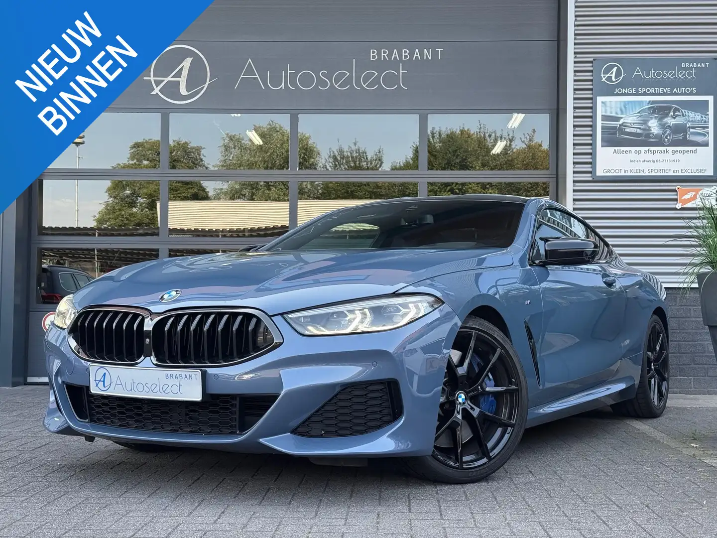 BMW 840 8-serie 840i High Executive 360 Head-up Carbon Blauw - 1