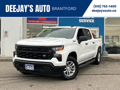 White 2024 Chevrolet Silverado 1500 Pickup Truck Four-Wheel Drive Automatic