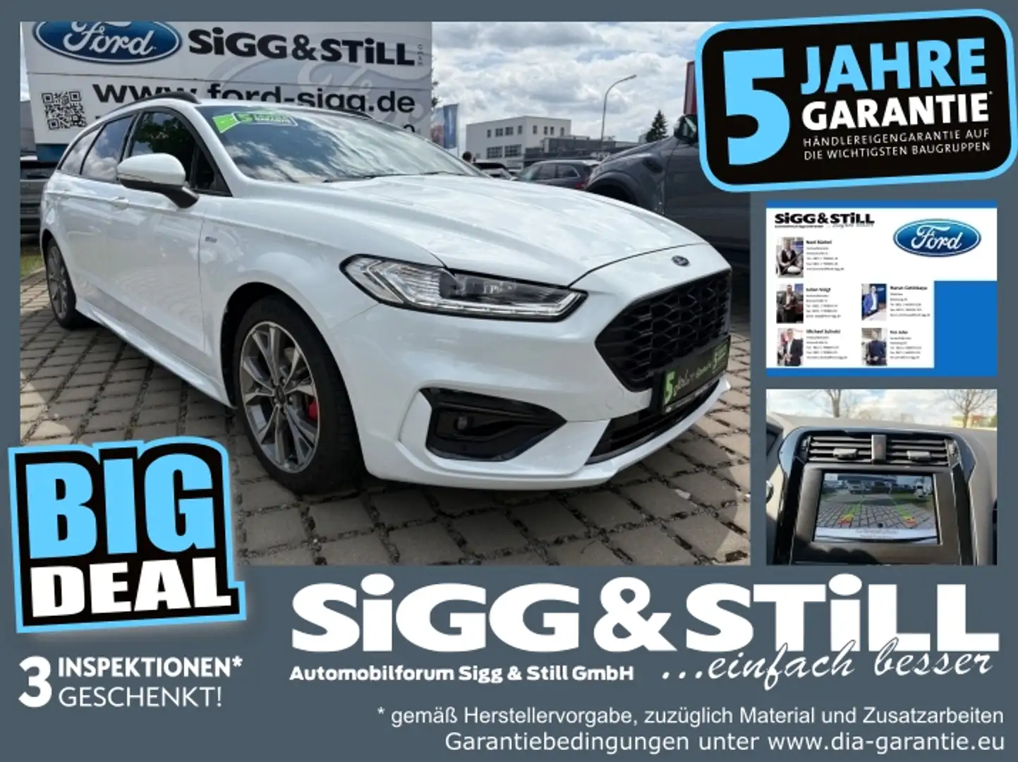 Ford Mondeo Turnier Hybrid ST-Line AHK*LED*NAV*4xSHZ*CAM White - 1