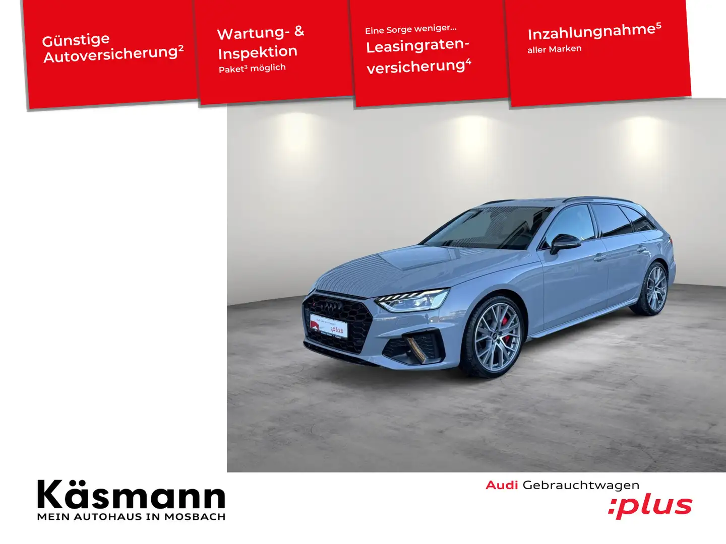 Audi S4 TDI quattro MATRIX 360° HUD PANO B&O Gris - 1