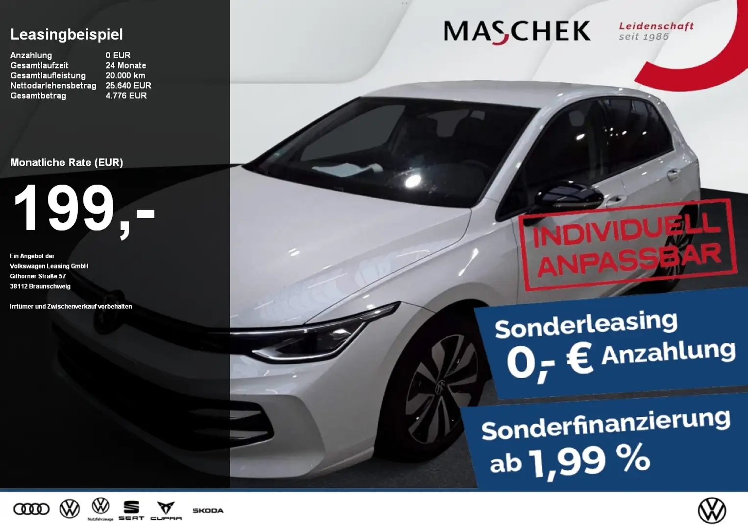 Volkswagen Golf Goal 1.5 TSI AHK Navi GRA PDC Sitzh. MFL Blanc - 1