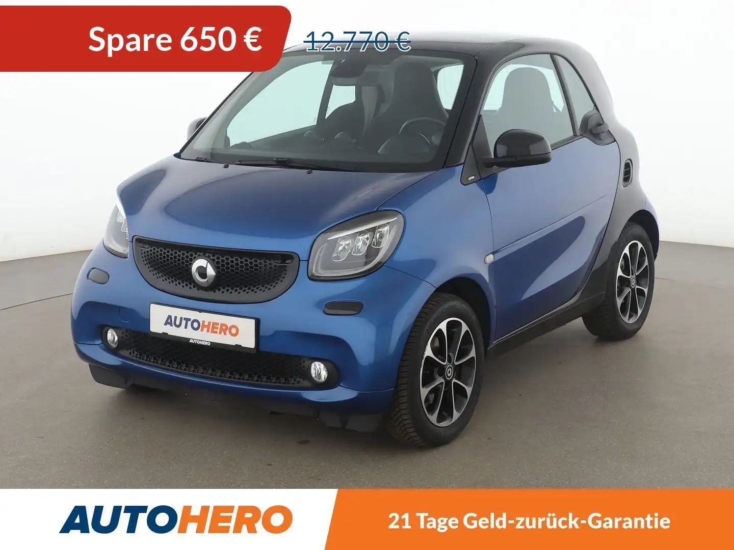 smart forTwo 0.9 Turbo Basis Prime Aut.*NAVI*TEMPO*CAM* Blau - 1