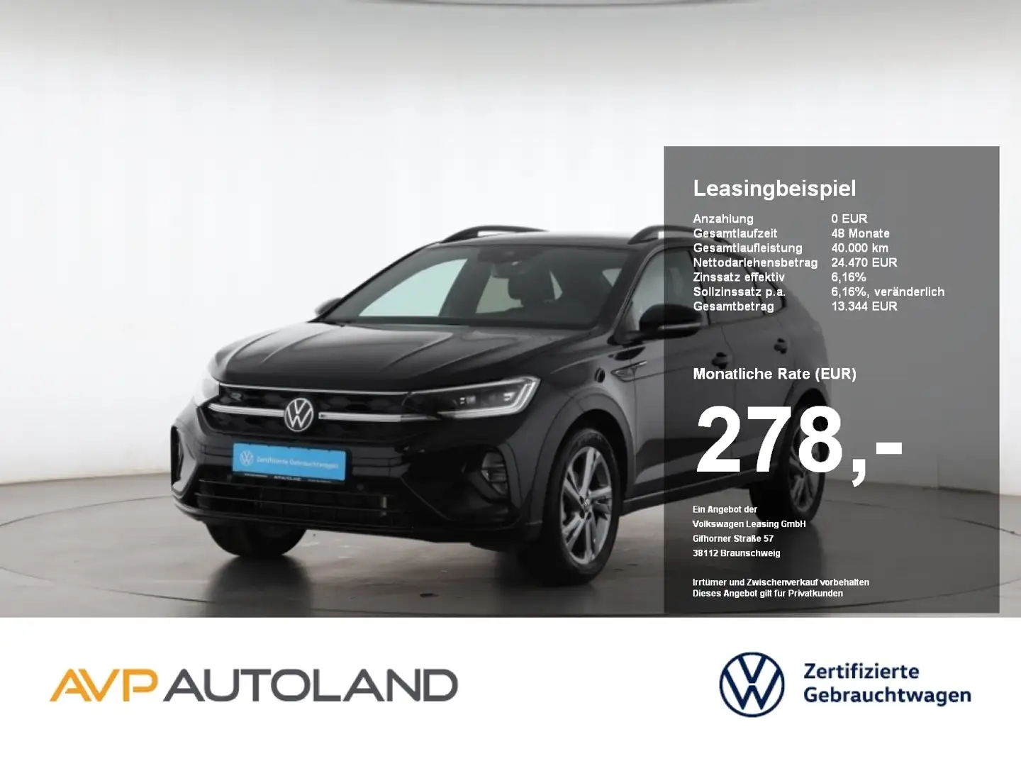 Volkswagen Taigo 1.0 TSI R-Line | NAVI | ACC | LED | SITZH. Negro - 1