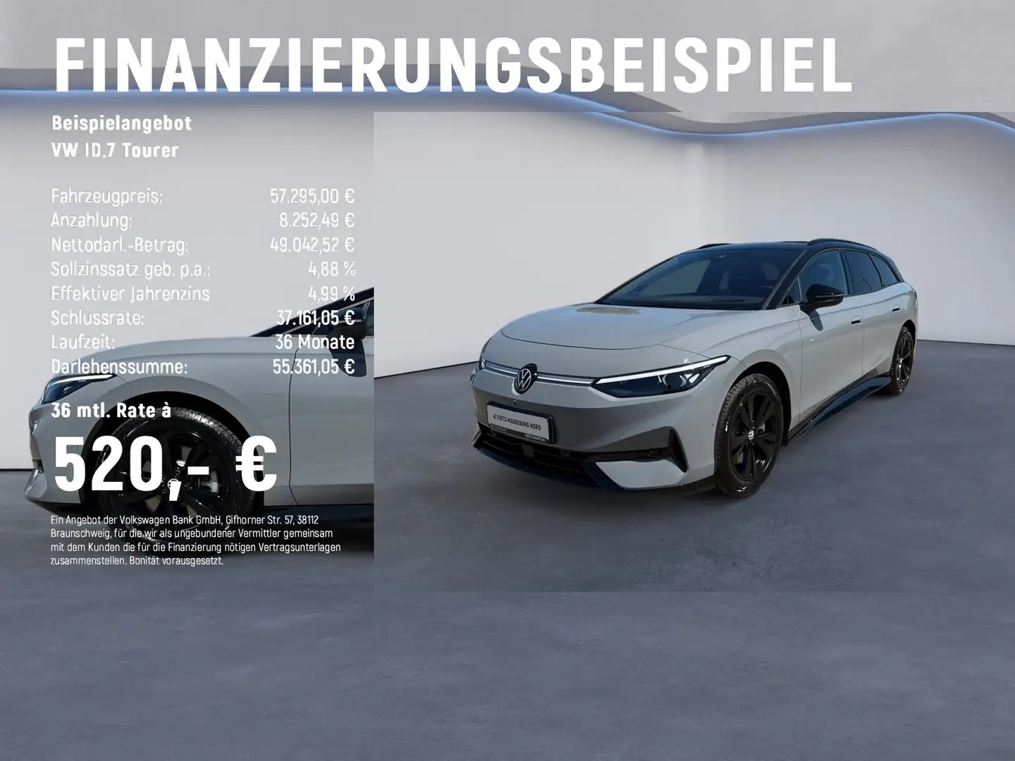 Volkswagen ID.7 Tourer Pro S LED+NAVI+BLACK STYLE+IQDRIVE Grigio - 2