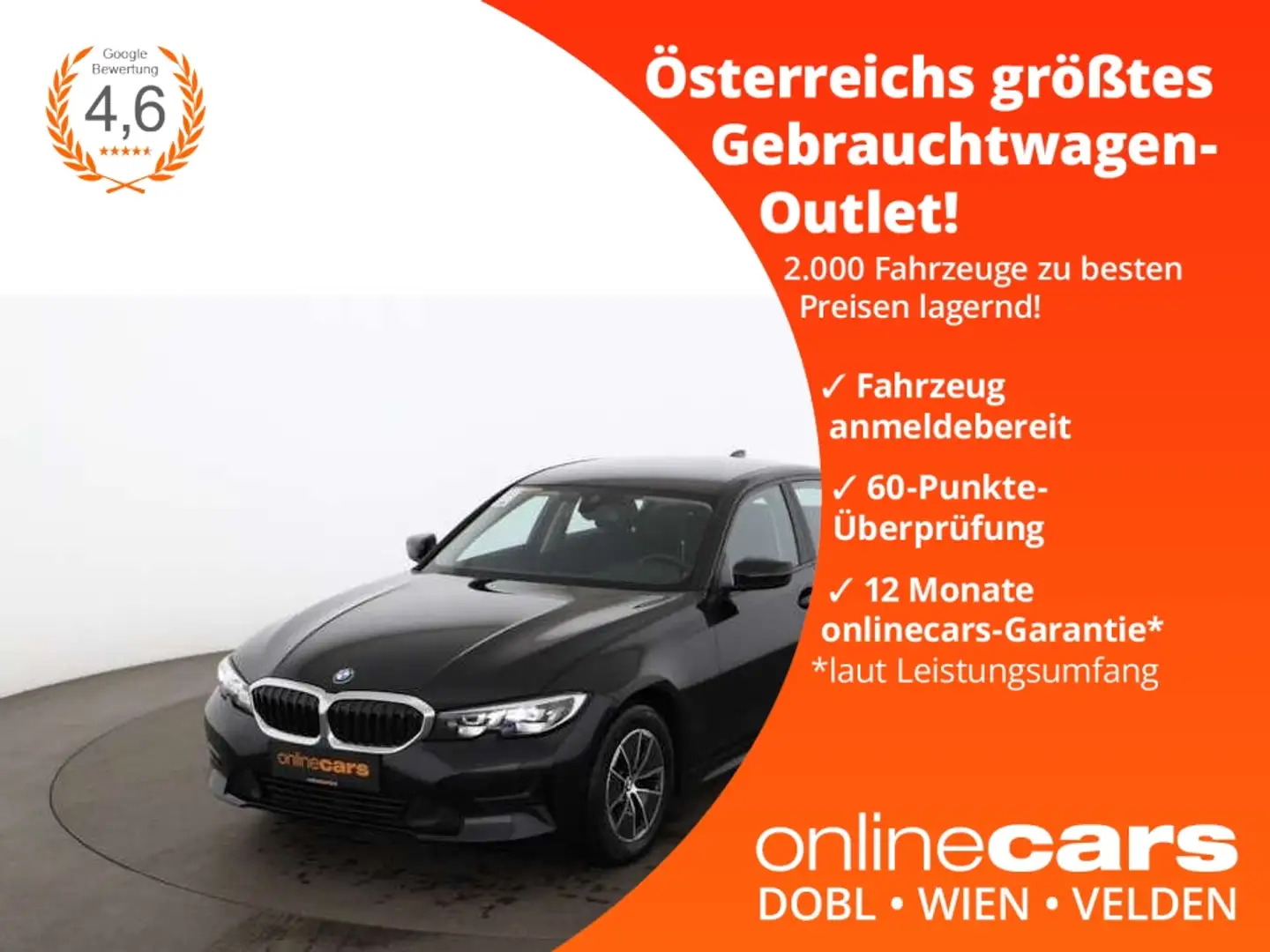 BMW 318 i Advantage Aut LED NAVIGATION TEMPOMAT ASSIST Noir - 1