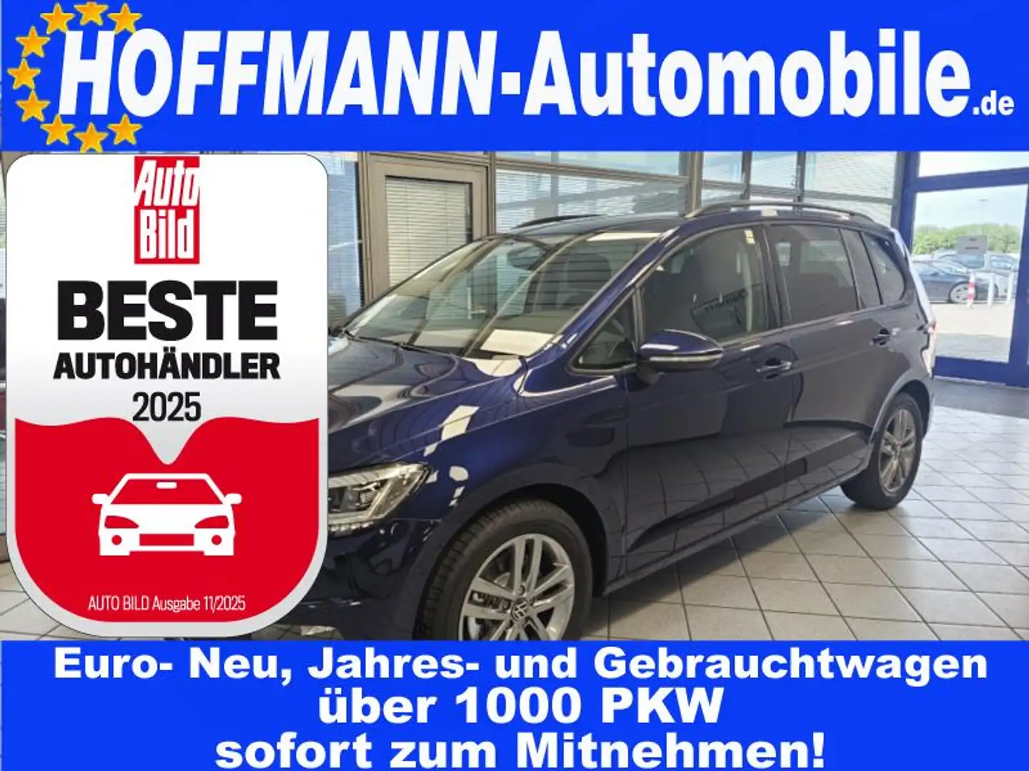 Volkswagen Touran 7 Sitze,AHK,IQ-LED,el. Klappe,Kamera,SHZ Bleu - 1