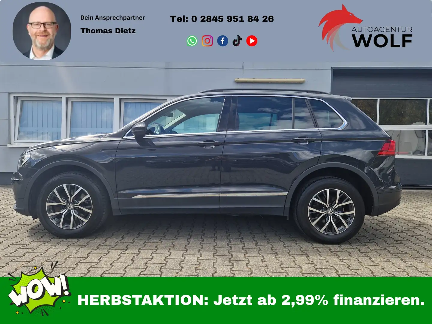 Volkswagen Tiguan * Comfortline*4Motion*2.0TDI*LED*Active Info-Disp Grau - 1