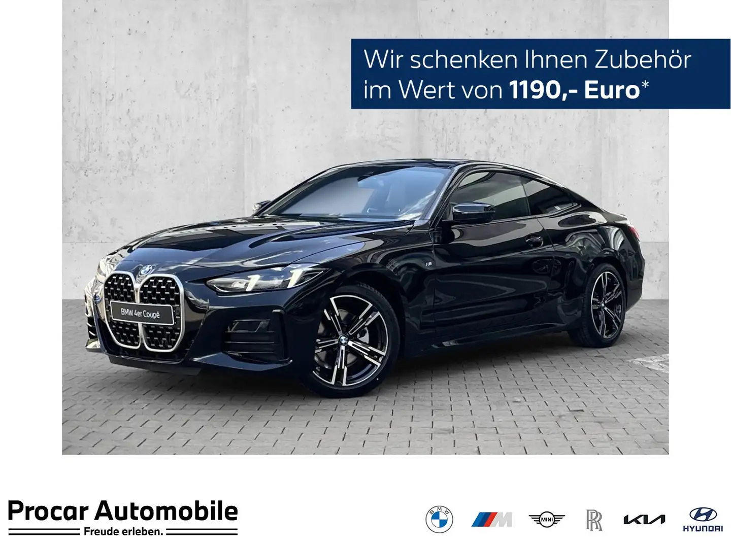 BMW 420 i Coupé M Sport HuD DA PA+ 18" Noir - 1