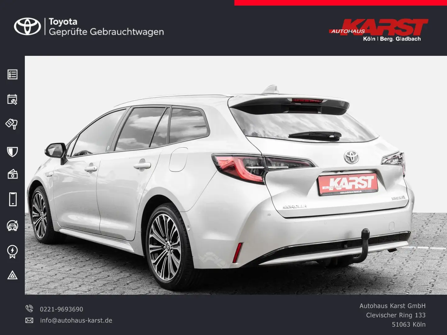 Toyota Corolla 1.8-l-Hybrid Touring Sports SHZ PDC BSM Silber - 2