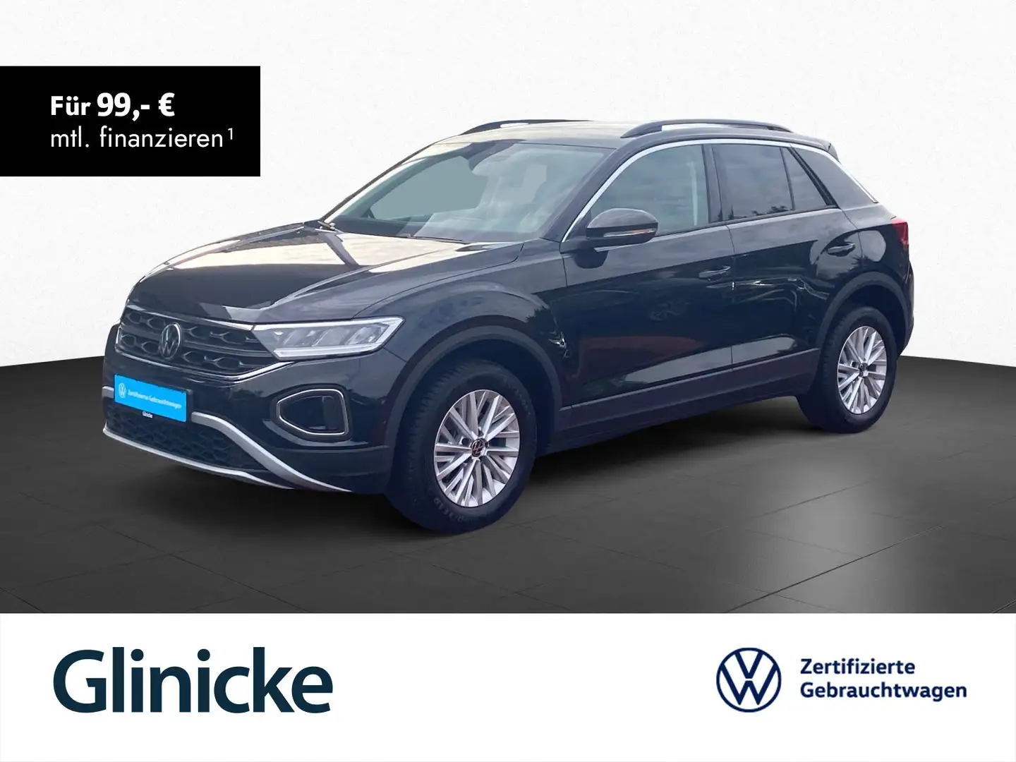 Volkswagen T-Roc 1.0TSI Life Klima Navi LED SItzheizung PDC Schwarz - 1