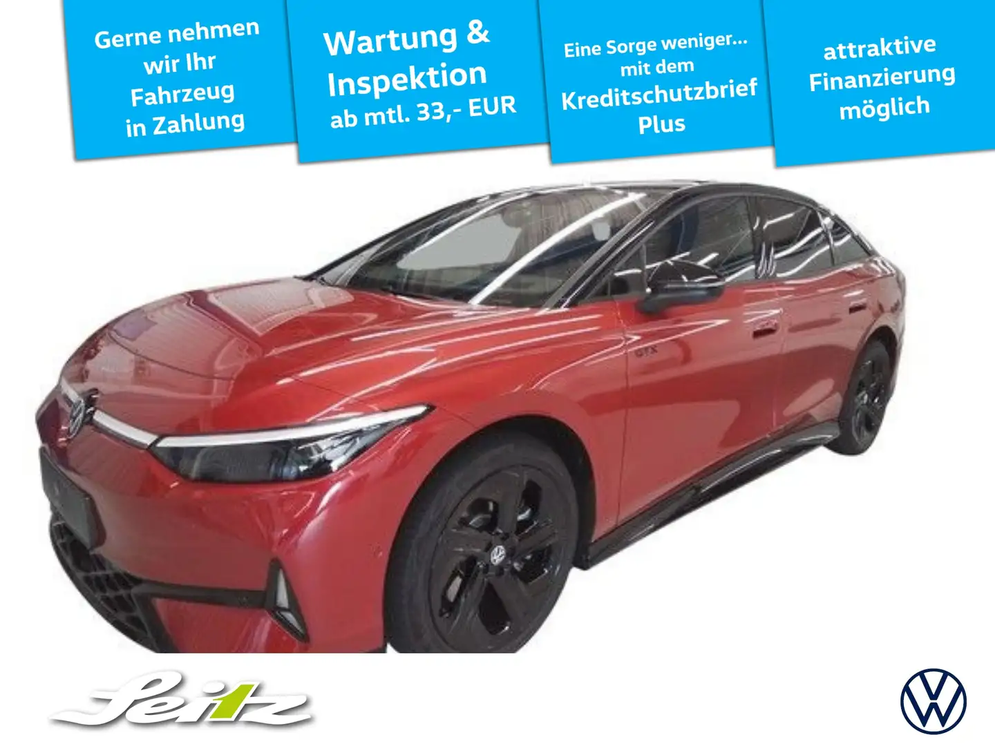 Volkswagen ID.7 4M GTX *AHK*HEAD-UP*HARMAN*MATRIX*KAMERA*NAVI* Rot - 1
