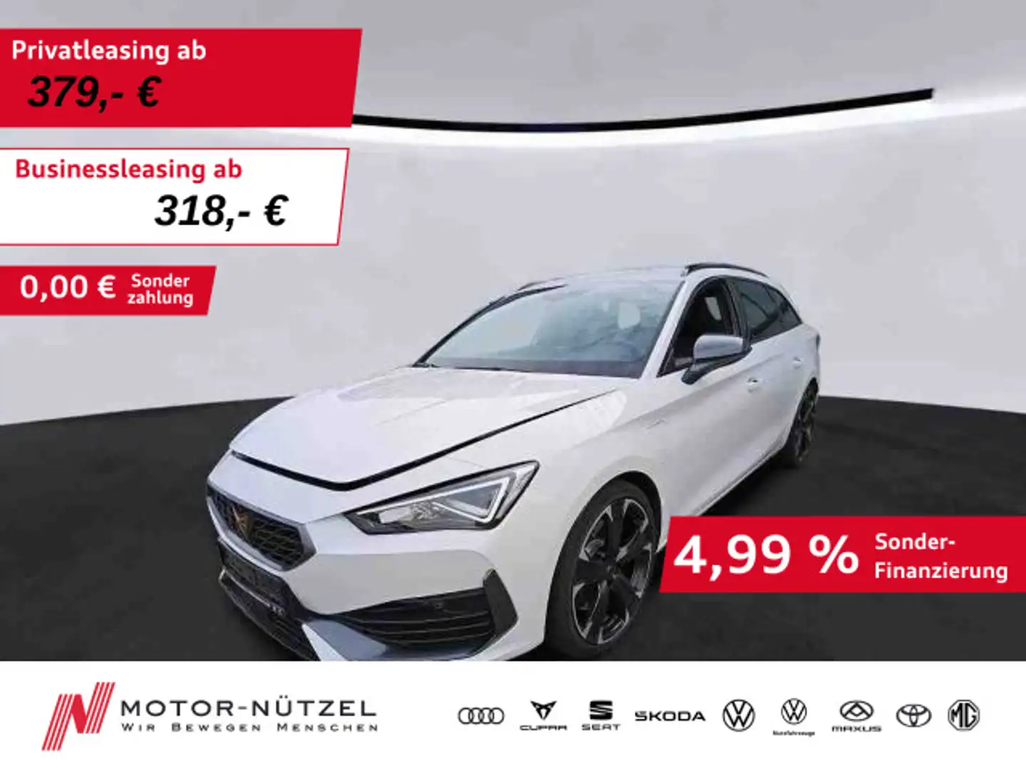 CUPRA Leon ST 1.4 TSI eHybrid LED+NAVI+AHK+ACC+DCC+SHZ Weiß - 1