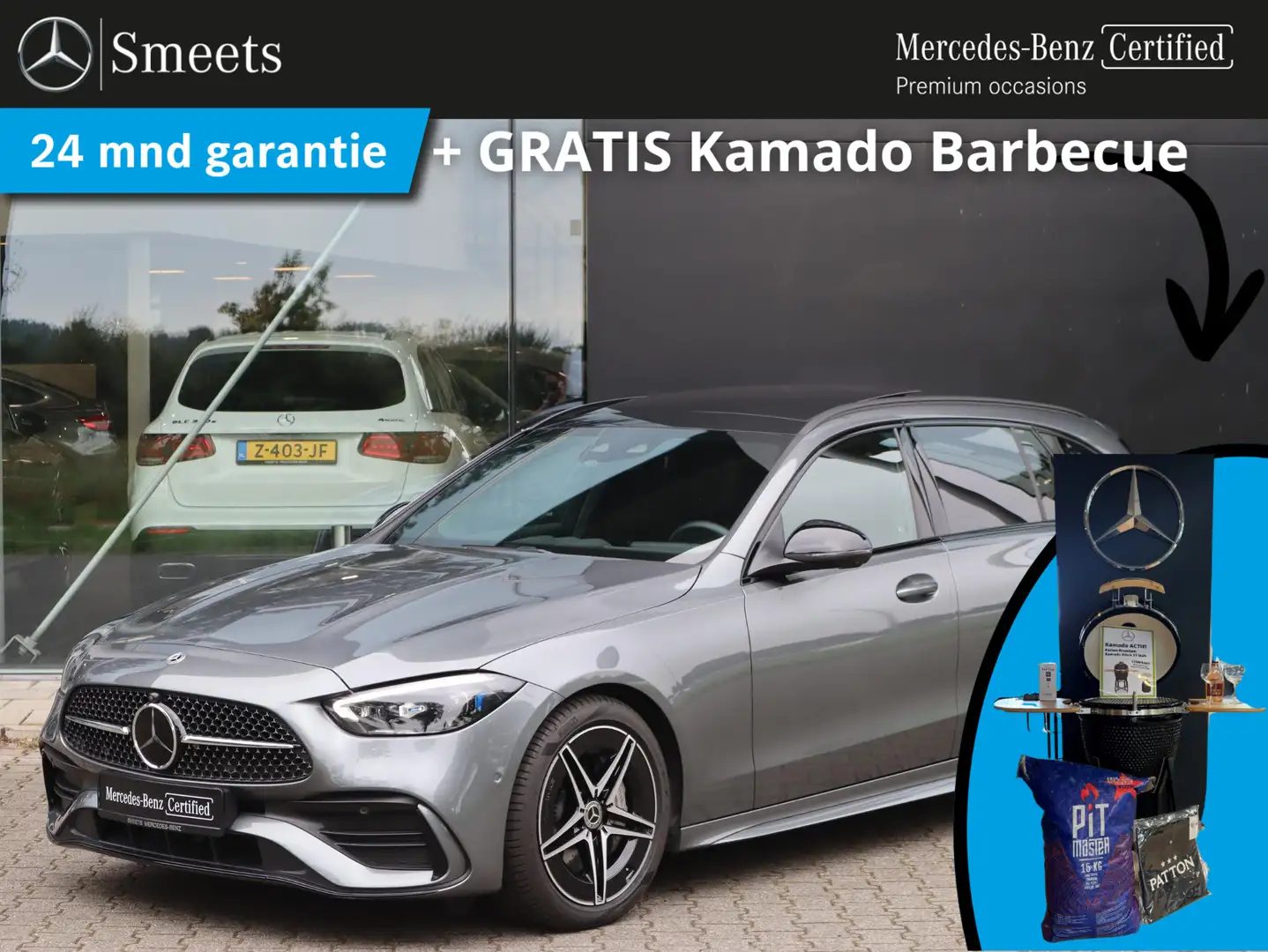 Mercedes-Benz C 180 Estate AMG Line | Panoramadak | 360 camera | HUD | Gris - 1