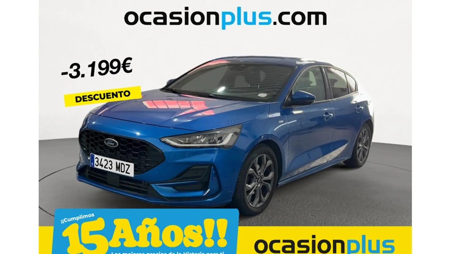 Ford Focus 1.0 Ecoboost MHEV ST-Line 155 Aut. Bleu - 1
