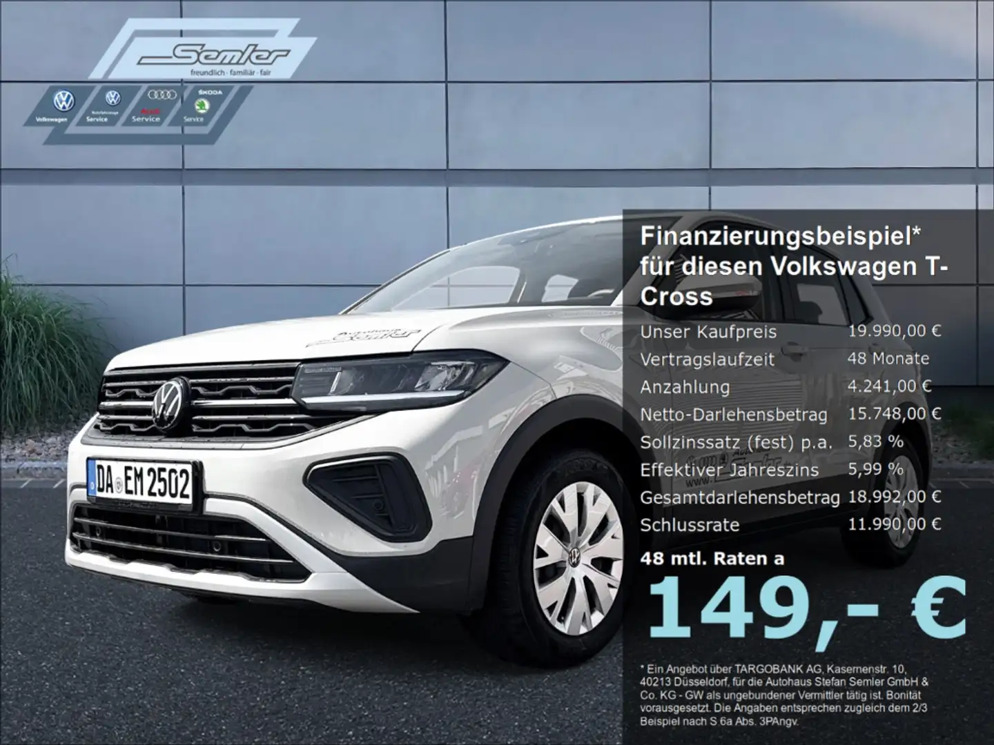 Volkswagen T-Cross 1.0 TSI 70 kW 5-Gang APP LED SHZ Gris - 1