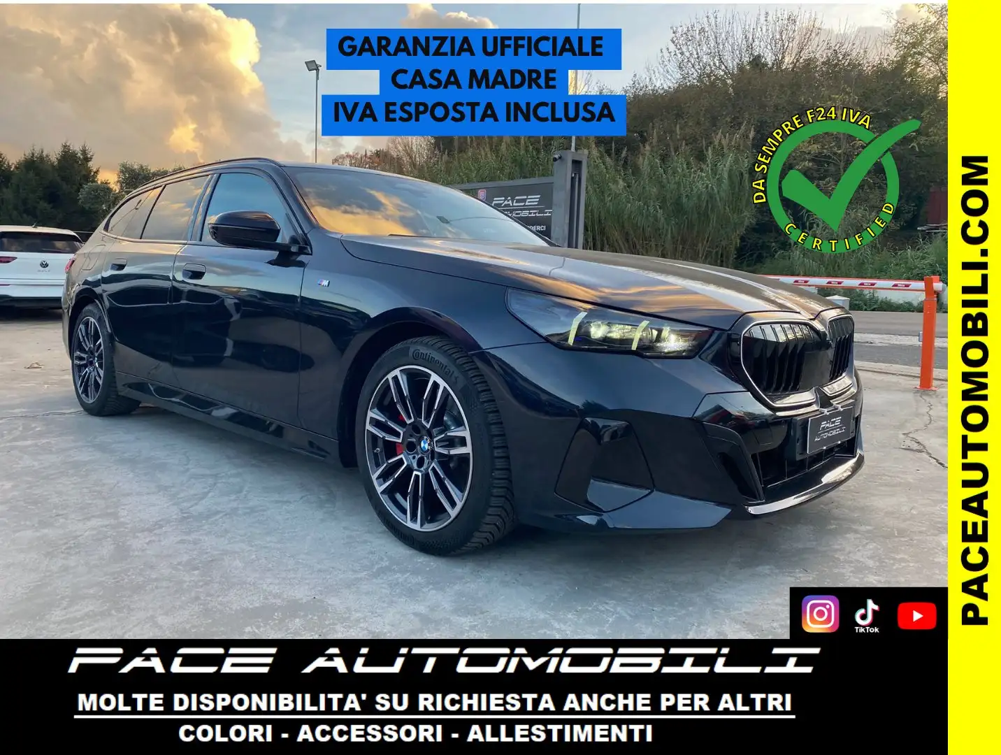 BMW 520 IVA ESPOSTA D M-SPORT MSPORT PRO HUD 19" LED ACC Nero - 1