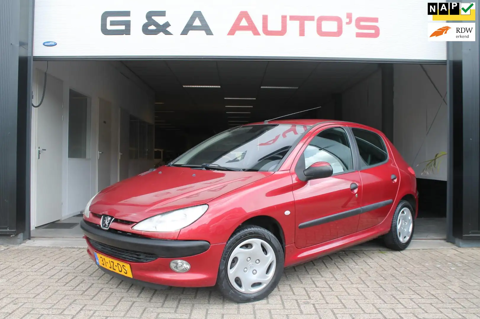 Peugeot 206 1.4 / AC / ELLEKT-PAKKET / ALCANTARA / NAP / 5 DEU Rouge - 1
