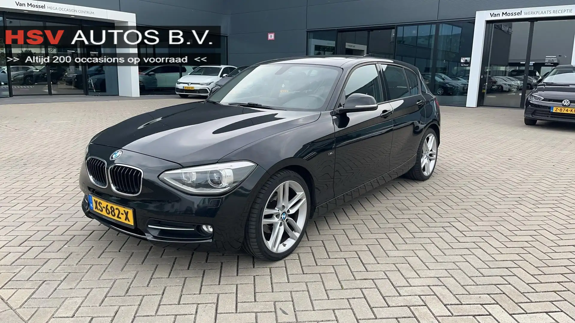 BMW 116 1-serie 116i EDE Business+ navi leer xenon LM Zwart - 1
