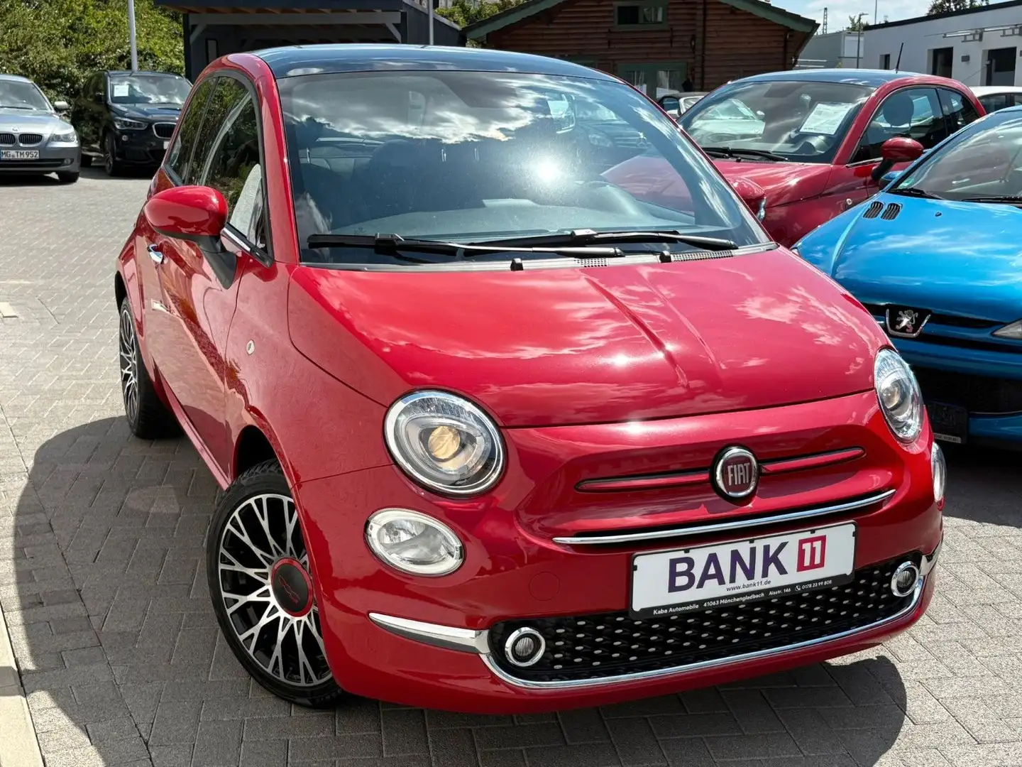 Fiat 500 Red -Panorama/Garantie/WenigKm/1.Hand- Rot - 2