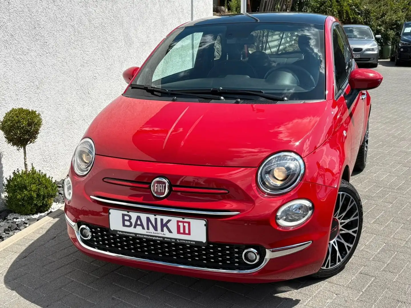 Fiat 500 Red -Panorama/Garantie/WenigKm/1.Hand- Rot - 1