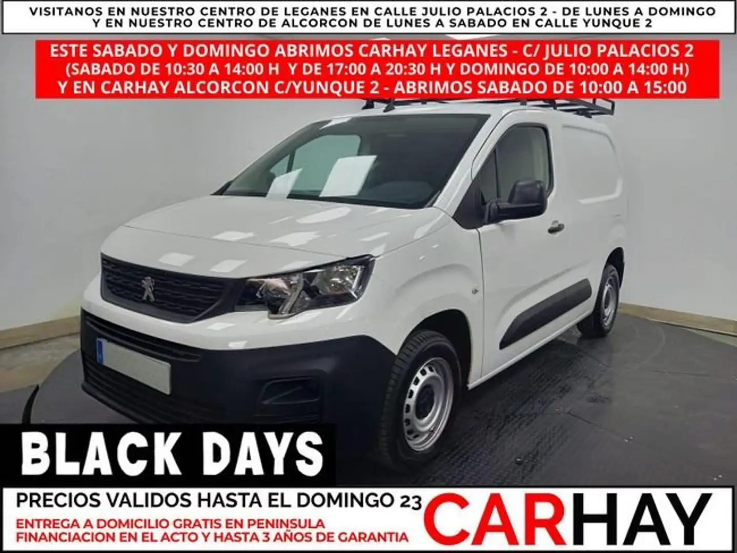 Peugeot Partner PRO STANDARD 600KG BLUE HDi 73 KW FURGÓN Wit - 1