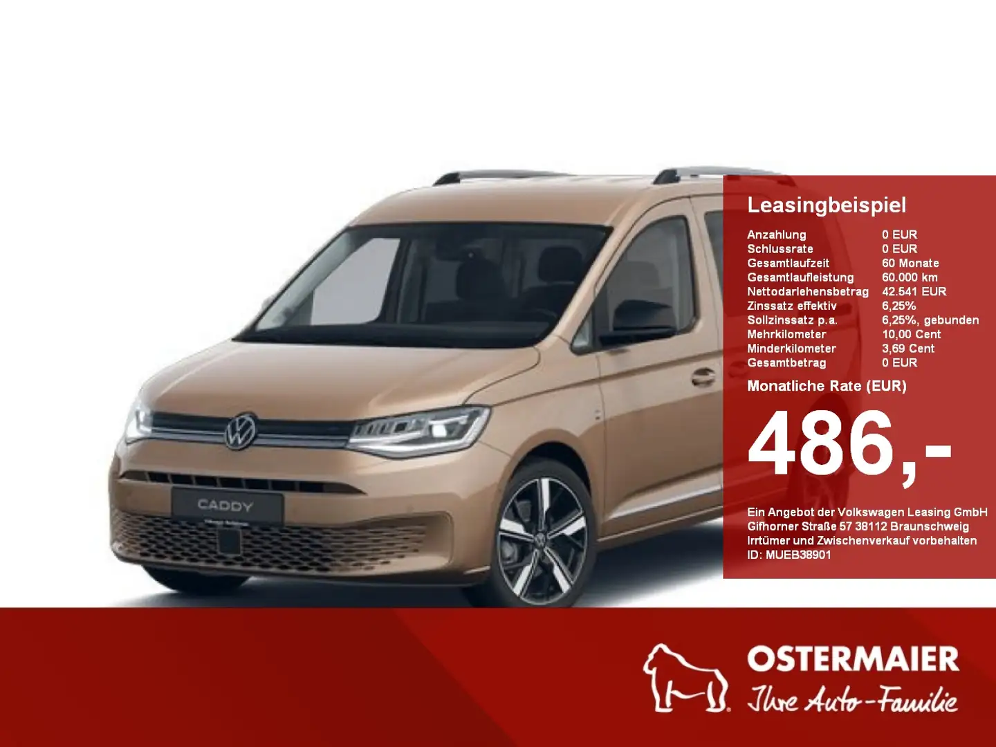 Volkswagen Caddy Style 5-Sitzer 1.5TSI 115PS DSG 5J-GARANTIE,AHK,PD Bronze - 1
