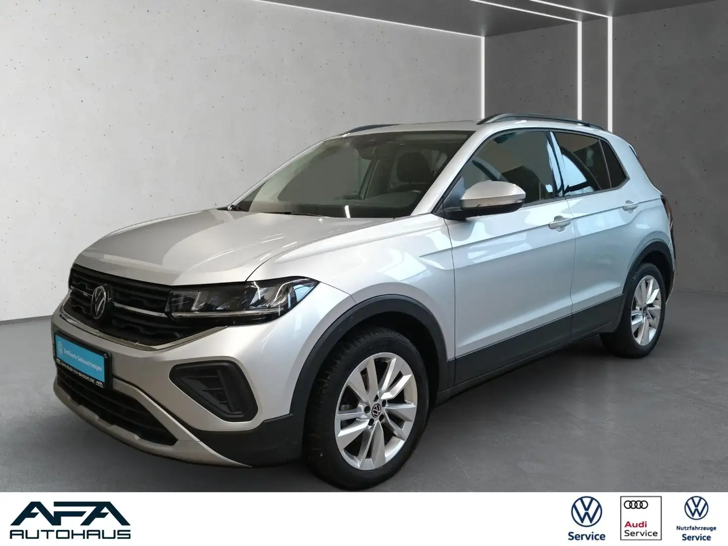 Volkswagen T-Cross 1.0 TSI LIFE DSG LED*NAV*ACC*RFK*App-Co. Silber - 1