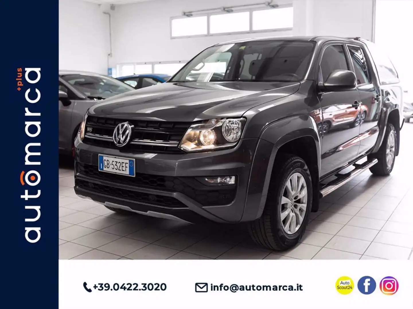 Volkswagen Amarok 3.0 V6 TDI 4MOTION BMT permanente au DC Comfortlin Gris - 1