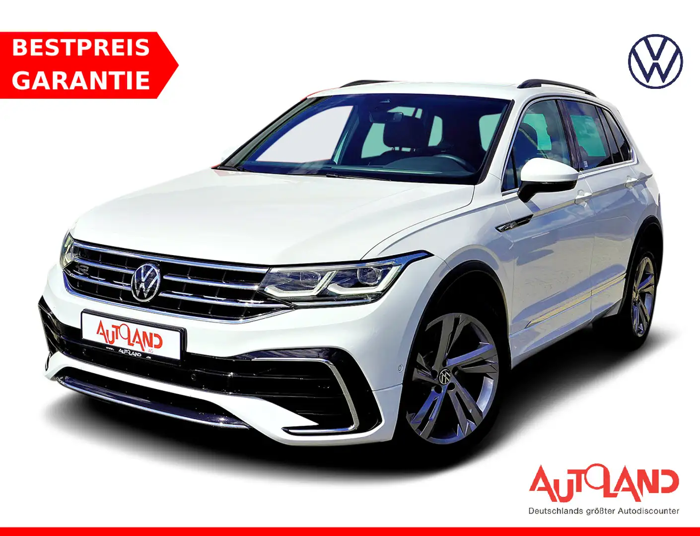 Volkswagen Tiguan 2.0 TDI R-Line 4Motion LED Navi ACC AHK Weiß - 1