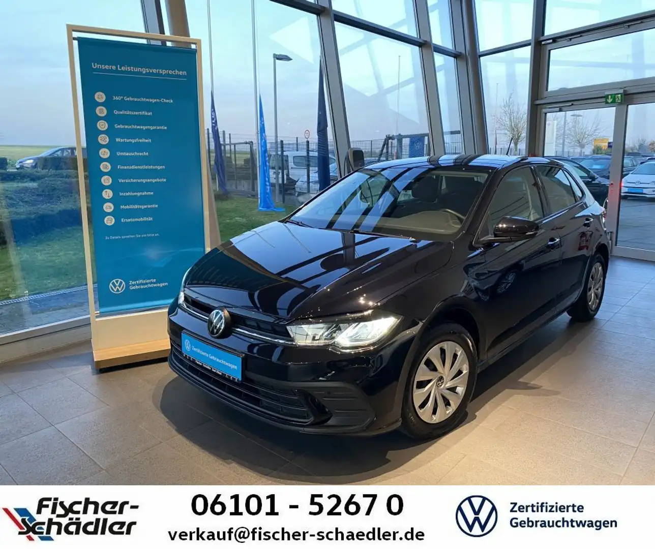 Volkswagen Polo Life 1.0TSI*DSG*Navi*LED*Dig.Cockpit*SItzHz Schwarz - 1