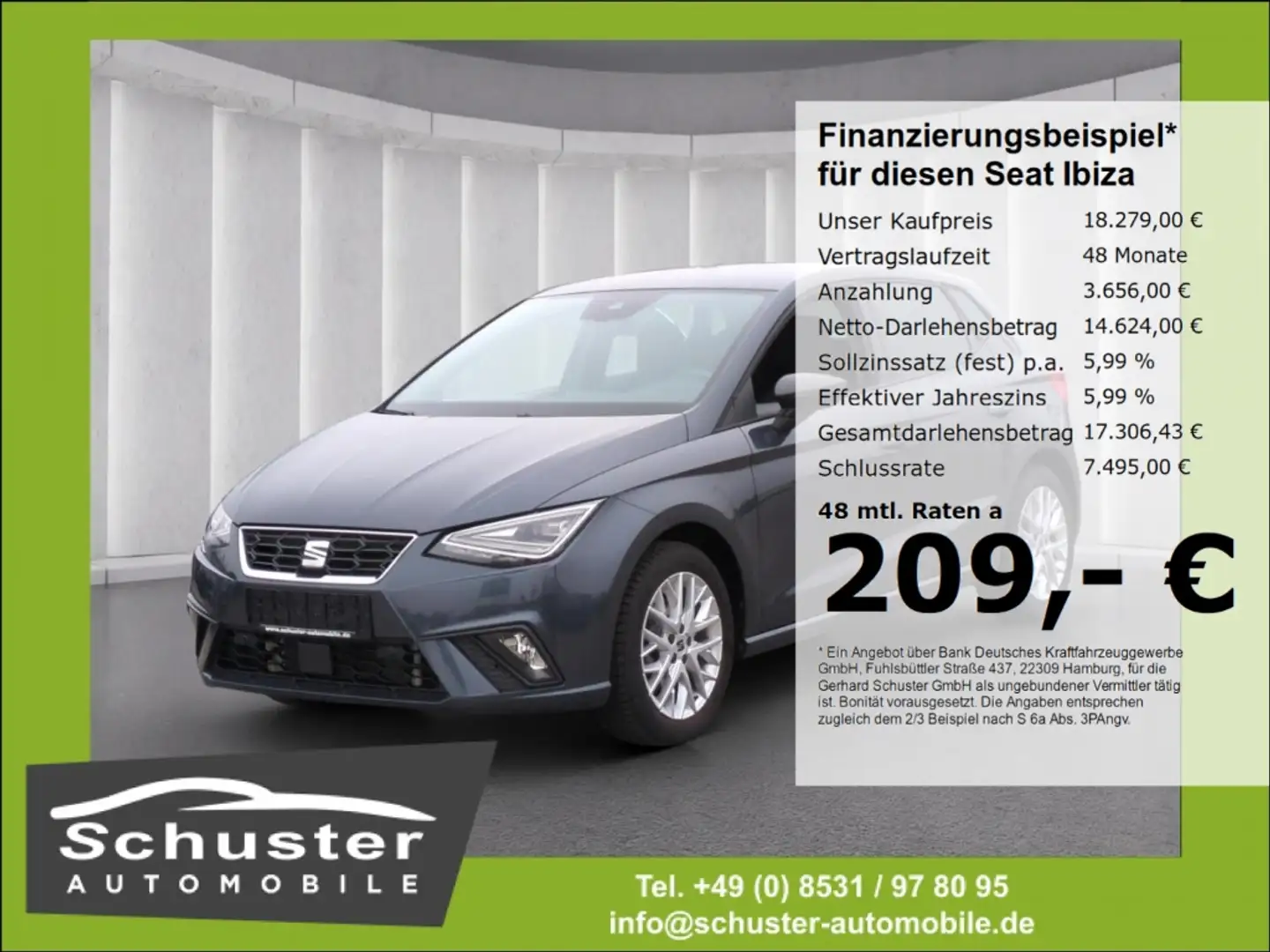 SEAT Ibiza FR 1.0TSI*LED ACC R-Kam Navi digCockp SHZ Gris - 1