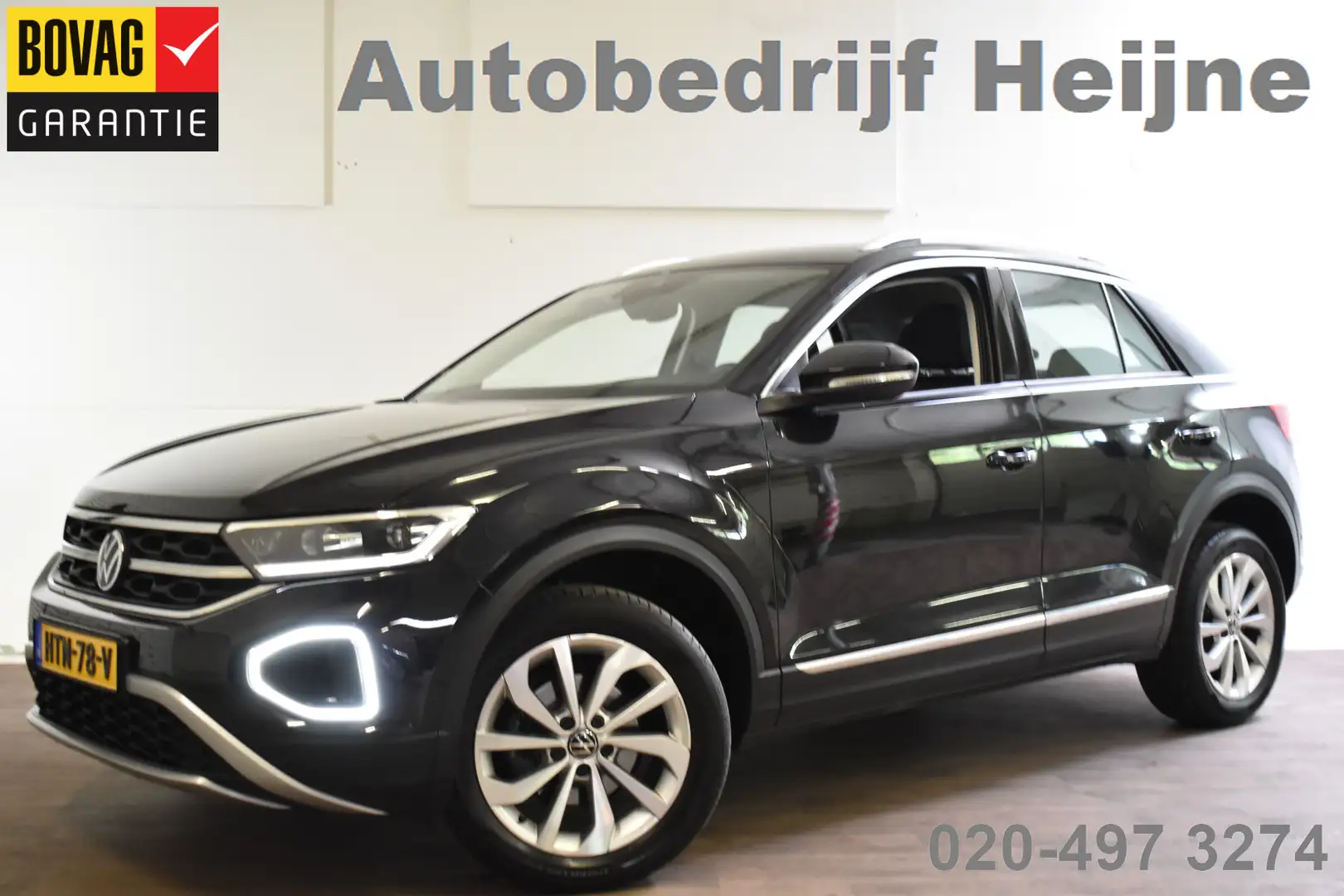 Volkswagen T-Roc 1.5 TSI 150PK DSG STYLE VIRTUAL/CARPLAY/CAMERA Zwart - 1