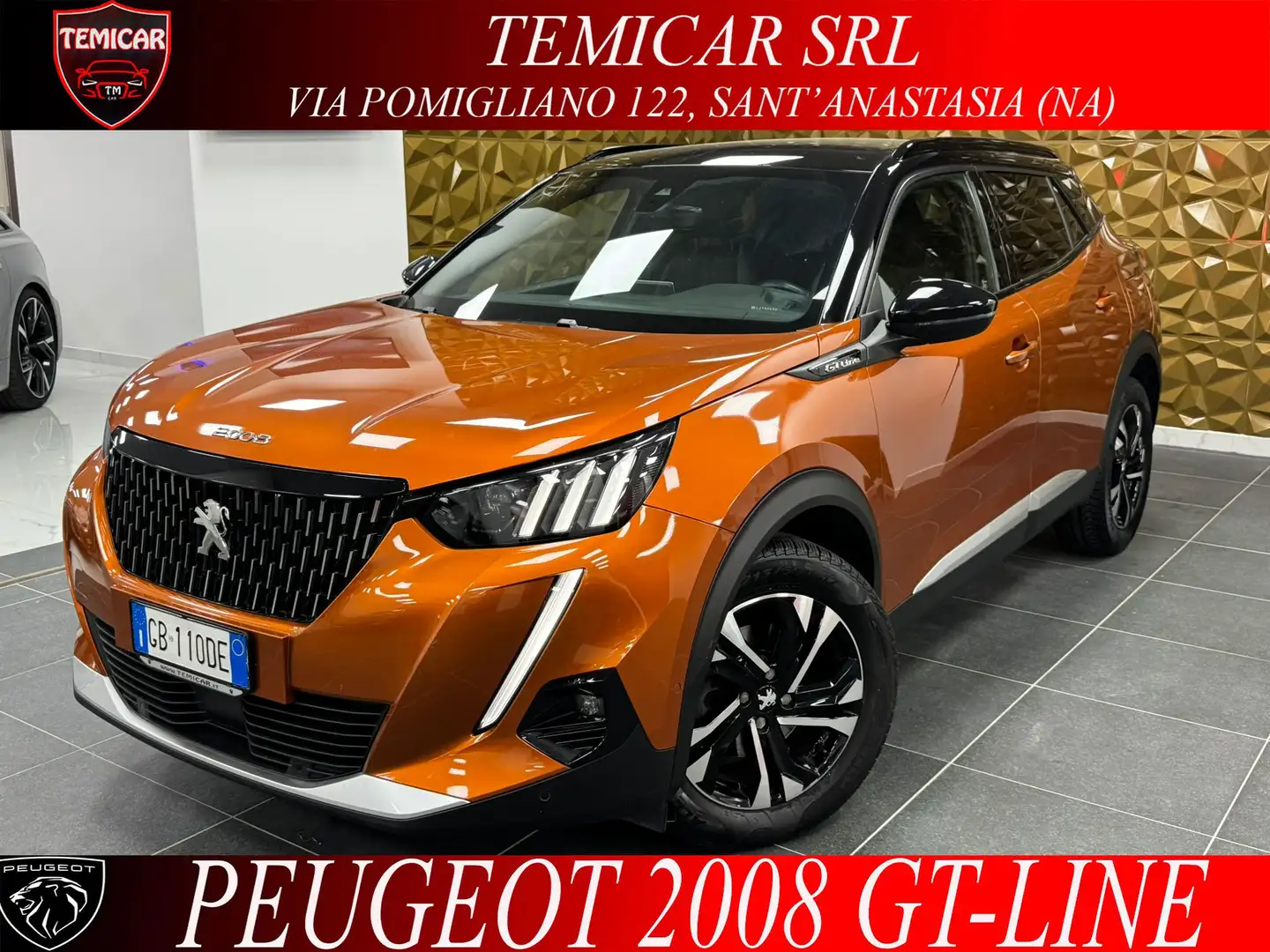 Peugeot 2008 2008 1.5 bluehdi GT Line s Orange - 1