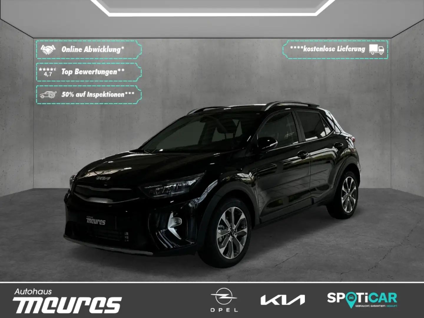 Kia Stonic Spirit 1.0 T-GDI Mild-Hybrid Allwetter Navi Klimaa Schwarz - 1