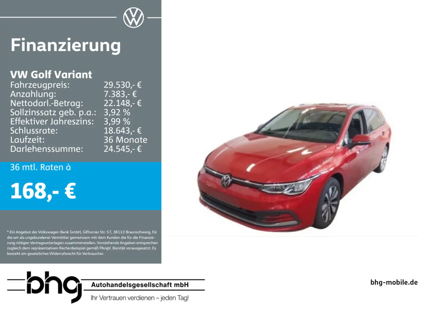 Volkswagen Golf Variant 2.0 TDI DSG App-Connect DigitalCock Rot - 1