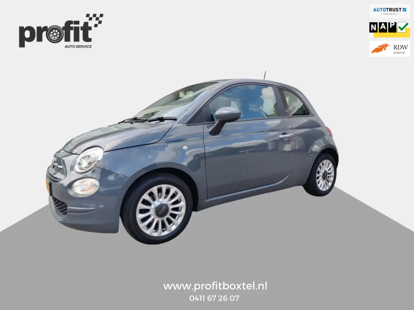 Fiat 500 0.9 TwinAir Turbo Popstar /Airco / Stuurbediening! Gris - 1