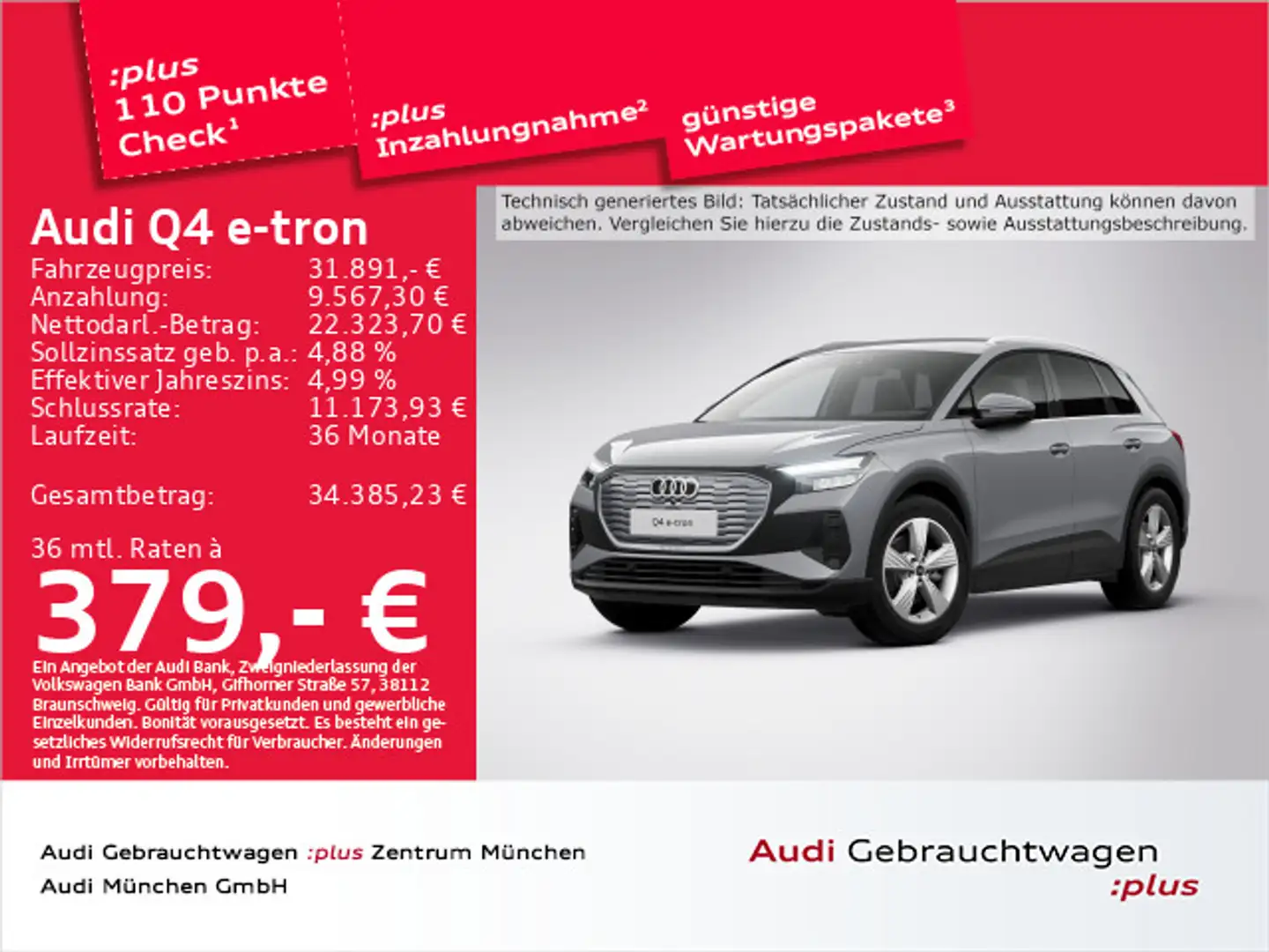 Audi Q4 e-tron 35 S line NaviPro Grau - 1