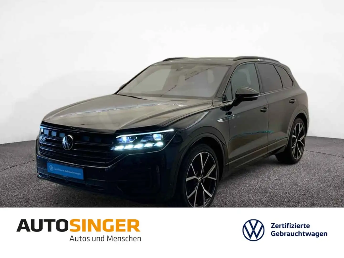 Volkswagen Touareg R-Line 4M *LEDER*AHK*ALL-LENK*STDHZ*HUD* Schwarz - 1