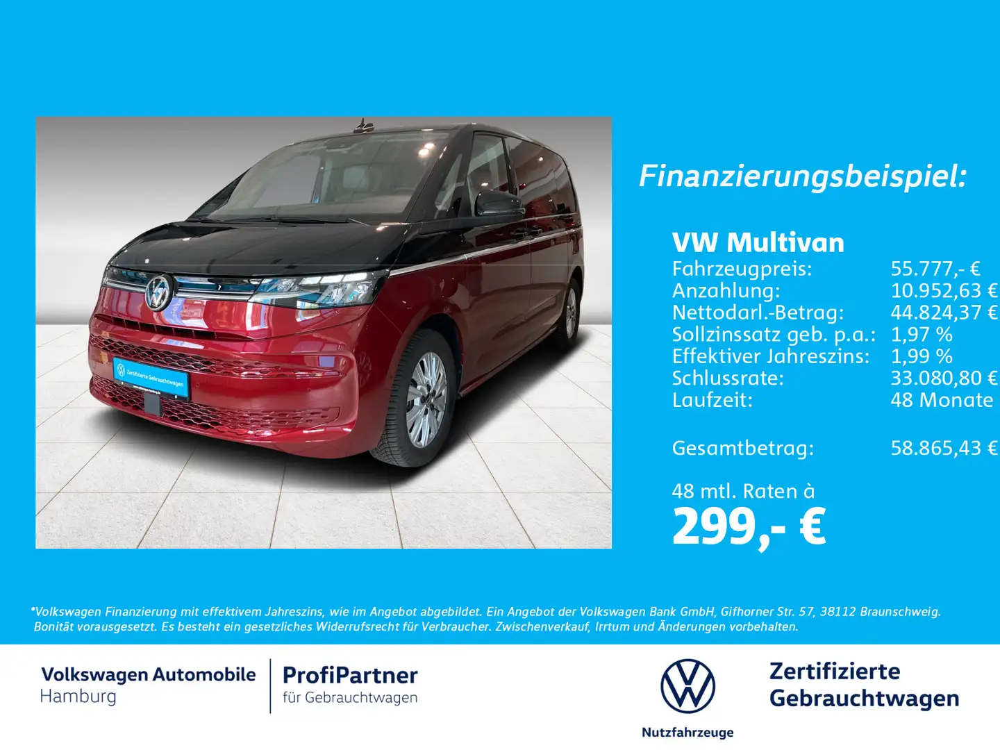 Volkswagen T7 Multivan 2.0 TDI Life DSG AHK Navi 7Sitz LED Schwarz - 1