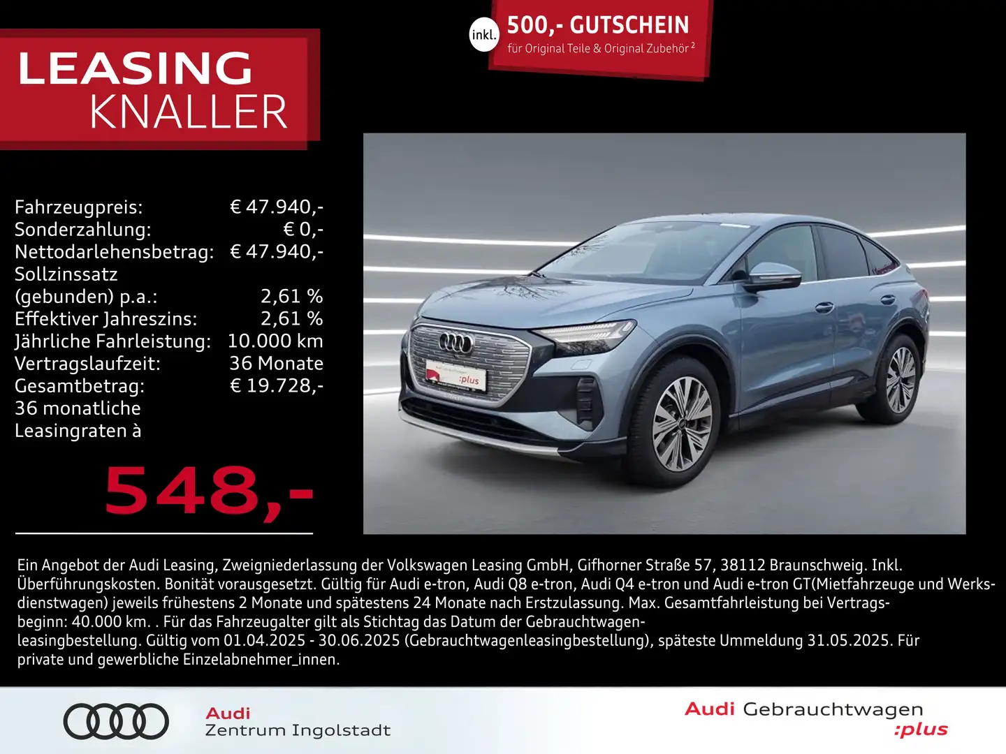 Audi Q4 e-tron Q4 Sportback e-tron 45 qu MATRIX Pano NAVI SONOS Blau - 1