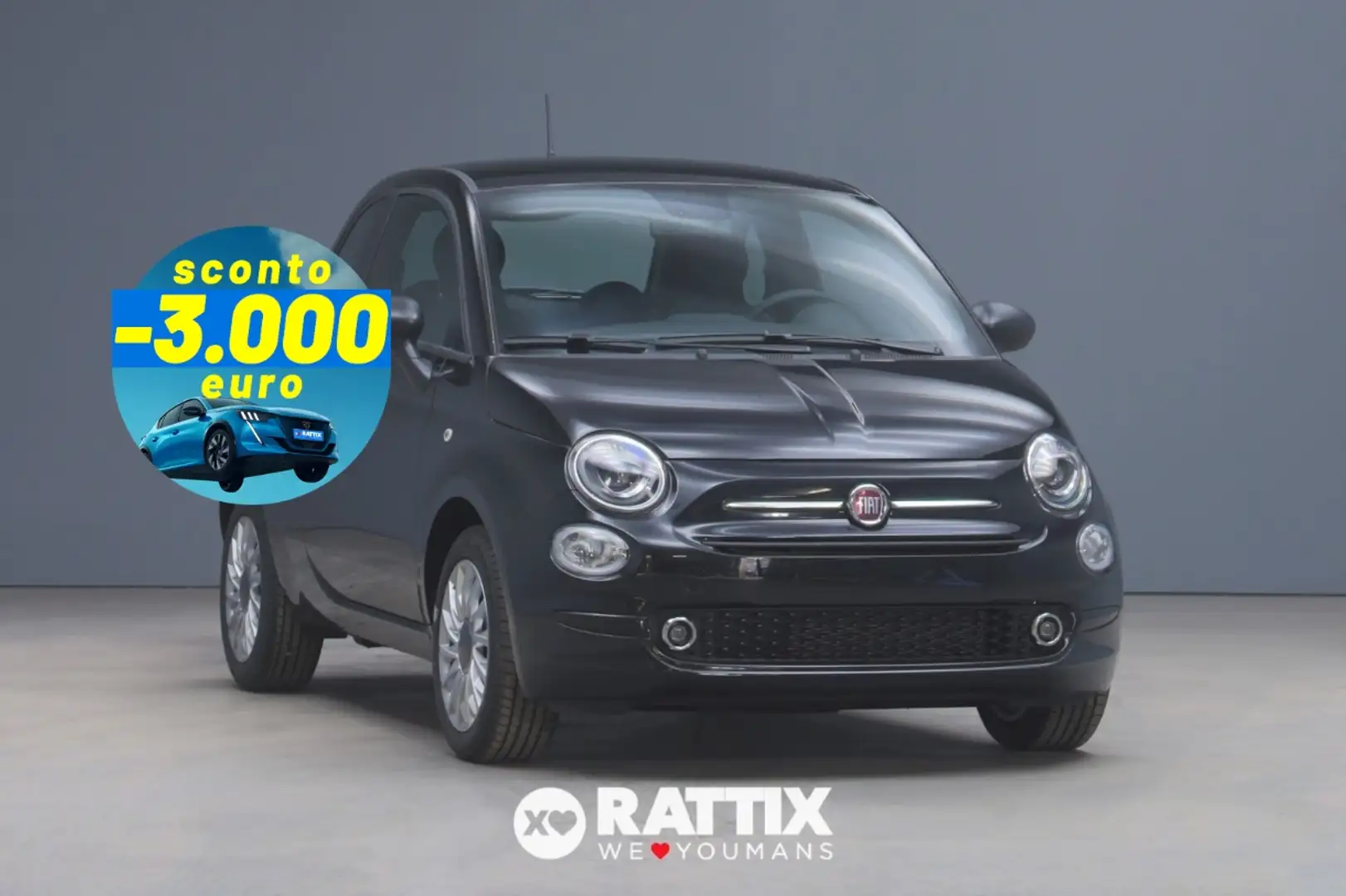 Fiat 500 1.0 Hybrid 70CV Nero - 1